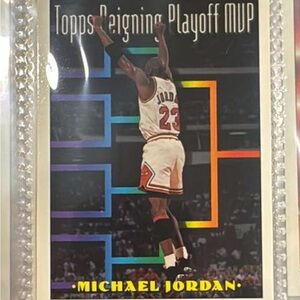 Topps Chicago Bulls Career Stats Card - Orange Yellow Design